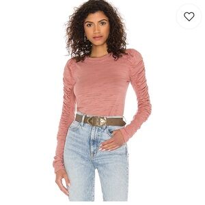 NWT Free People Pink Long Sleeve Tee Large